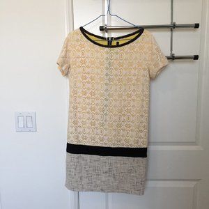 Lace & Tweed Color Block Dress